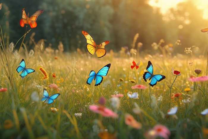 蝴蝶生活在什么地方简笔画、蝴蝶一般生活在什么地方