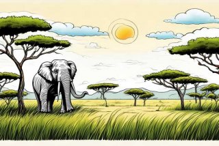 大象生活在什么地方简笔画（大象生活在什么地方简笔画的）