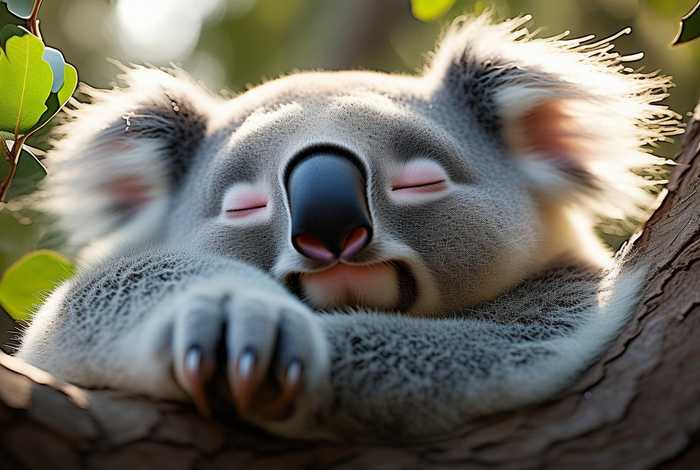 没睡醒考拉习性；考拉睡觉的图片