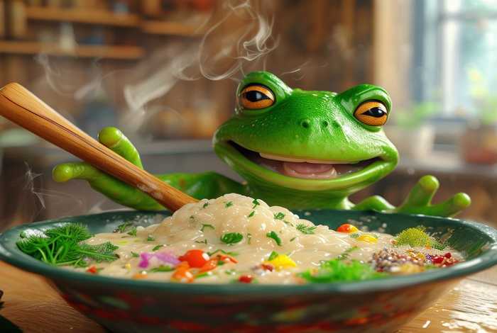 绿豆蛙给生活加点料一米钱，播放绿豆蛙的做法