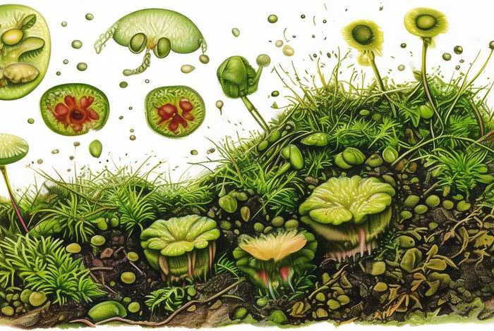 地钱生活史结构图 地钱的生活史简图