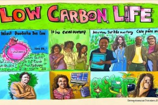 低碳生活我先行手抄报怎么涂颜色（低碳生活我先行手抄报怎么画）