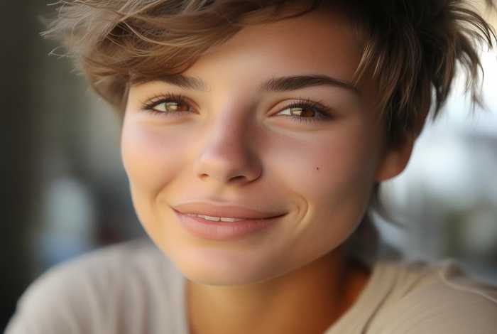 短发美女生活照头像 - 短发美女生活照头像图片