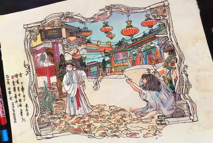 假如我生活在古代手抄报；假如我生活在古代手抄报怎么画