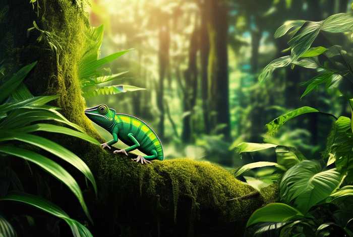 变色龙生活在哪里的；变色龙生活在哪里的热带雨林