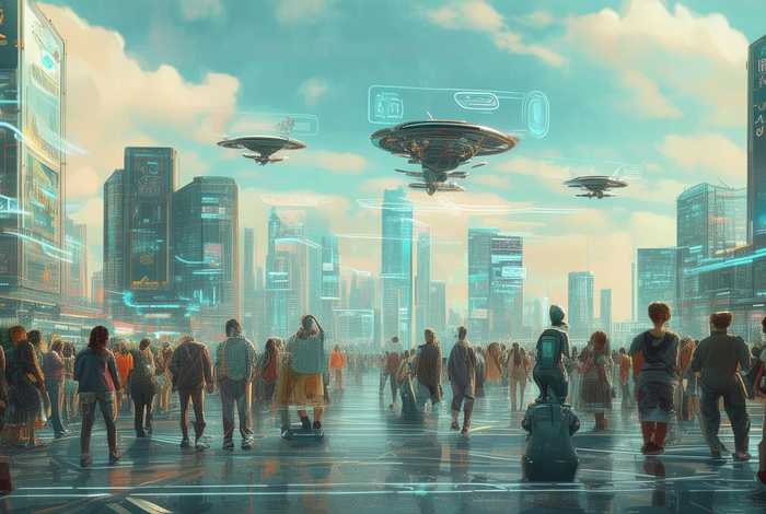 关于未来生活的画画作品 关于未来生活的画画作品图片