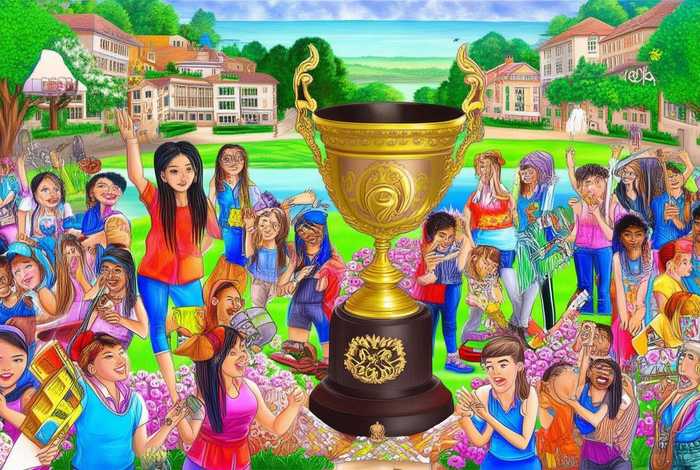 多彩的校园生活绘画一等奖、多彩的校园生活绘画作品简介