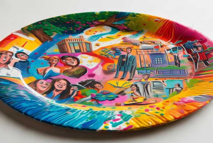 多彩的校园生活绘画纸盘 - 多彩的校园生活绘画纸盘怎么画