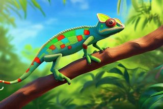 变色龙的生活习性和特点卡通、变色龙的外形特征和生活环境