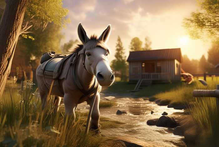 老驴的幸福晚年生活、老驴退休的幸福生活