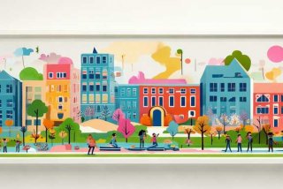 多彩的校园生活绘画作品简约又漂亮，多彩的校园生活绘画作品简约又漂亮图片