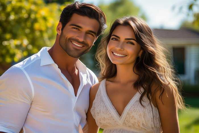 c罗和他妻子；c罗和妻子合照