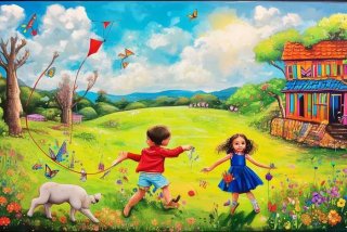 丰富多彩的童年生活绘画 - 丰富多彩的童年生活绘画作品