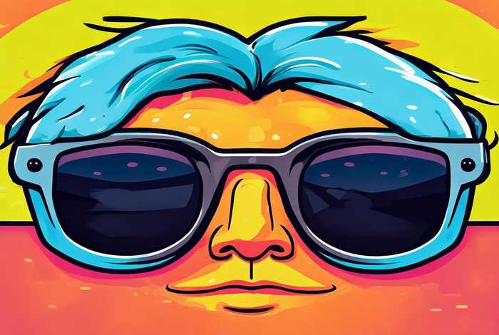 戴墨镜的卡通人物；戴墨镜的卡通人物头像