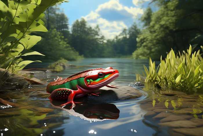 东方蝾螈生活在哪里 东方蝾螈生活在水里吗