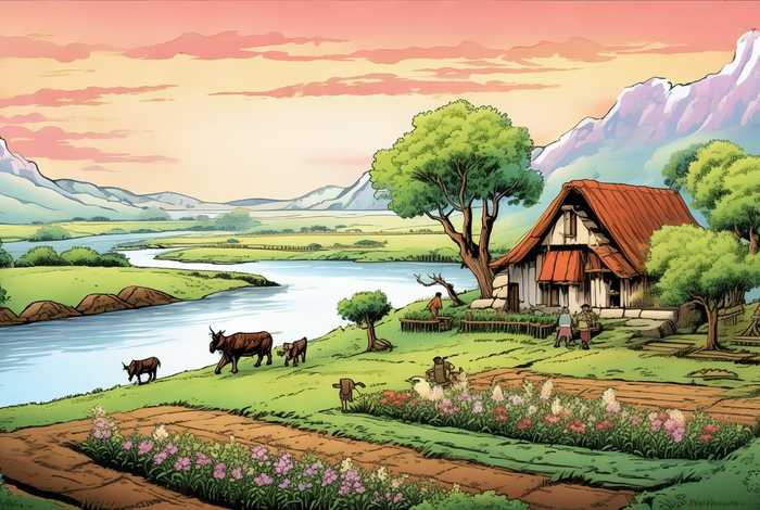 关于田园生活的古诗小报；关于田园生活的古诗小报图片