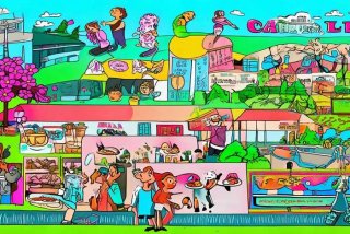 多彩的校园生活绘画 手抄报、多彩的校园生活绘画 手抄报图片