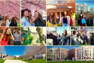 大学的日常生活丰富多彩；大学的生活很丰富,活动也多姿多彩