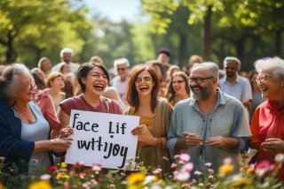 开心面对生活英语（开心面对生活英语怎么说）