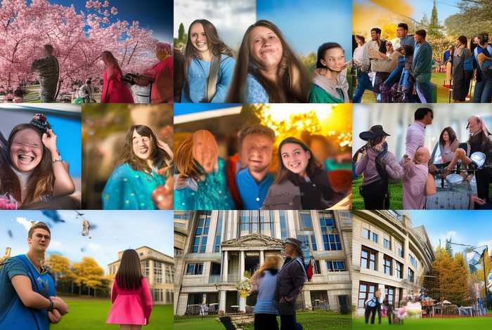 大学的日常生活丰富多彩；大学的生活很丰富,活动也多姿多彩