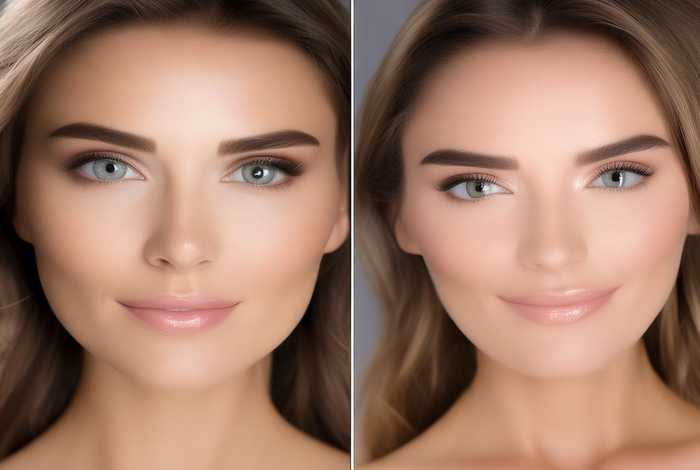 化妆与不化妆对比图片；化妆与不化妆对比图片女