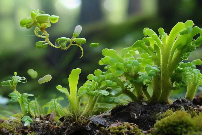 地钱的生活史图 地钱的生活史简图