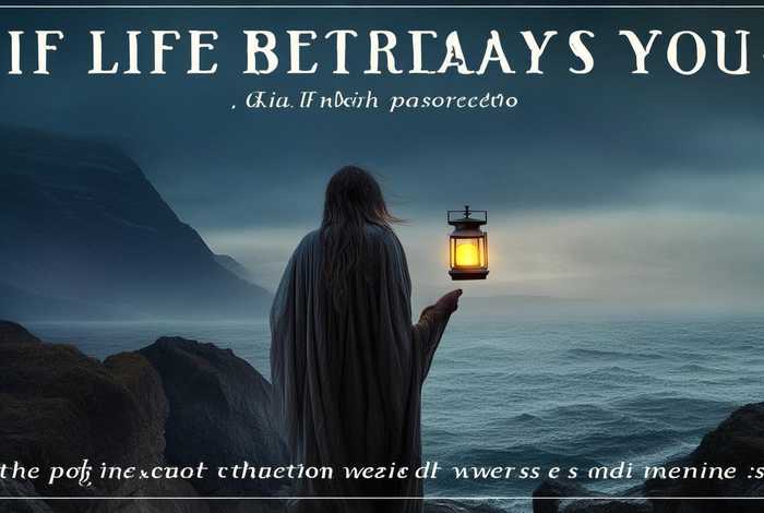 假如生活欺骗了你英语朗诵演讲稿、假如生活欺骗了你英语朗诵演讲稿原文