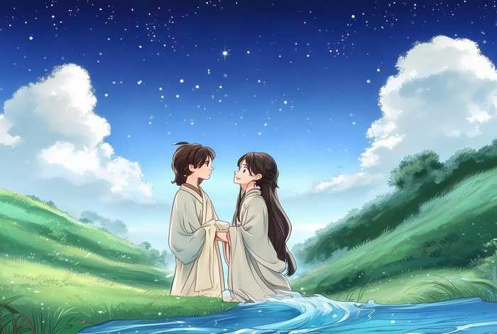 关于牛郎和织女幸福生活的诗歌（牛郎织女过上幸福生活的诗）