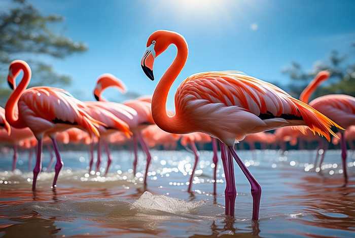 火烈鸟生活在陆地还是水里;火烈鸟生活在陆地还是水里呢 火烈鸟生活在陆地还是水里;火烈鸟生活在陆地还是水里呢