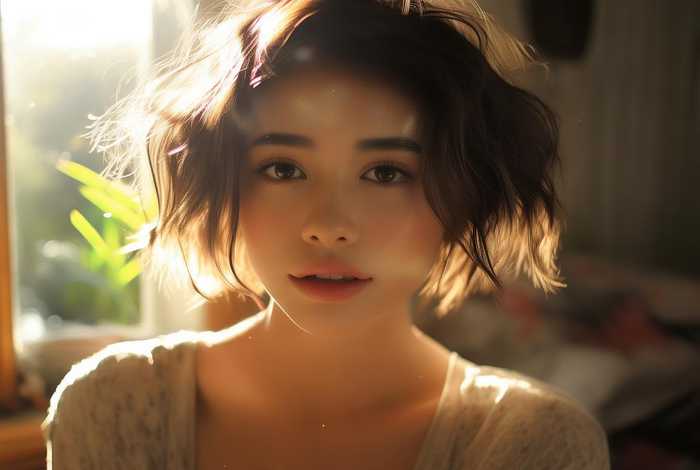 短发生活照女 短发美女生活照头像