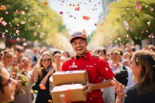 快递员的幸福日子，快递小哥的幸福日子