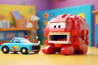 吃豆人吃汽车视频，吃豆人车早教视频