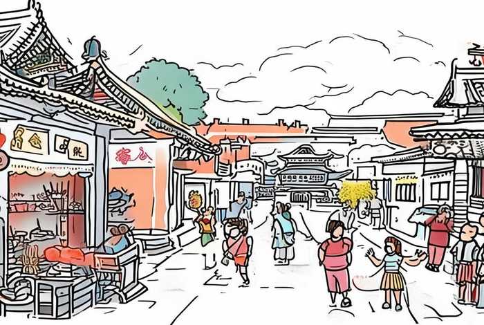 北京人生活场景想象图简笔画 - 北京人生活场景想象图简笔画大全