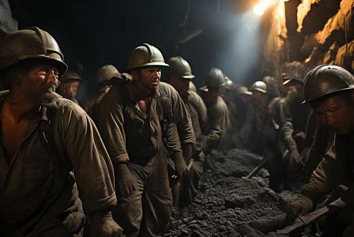 煤矿工人的井下生活；煤矿工人的井下生活图片
