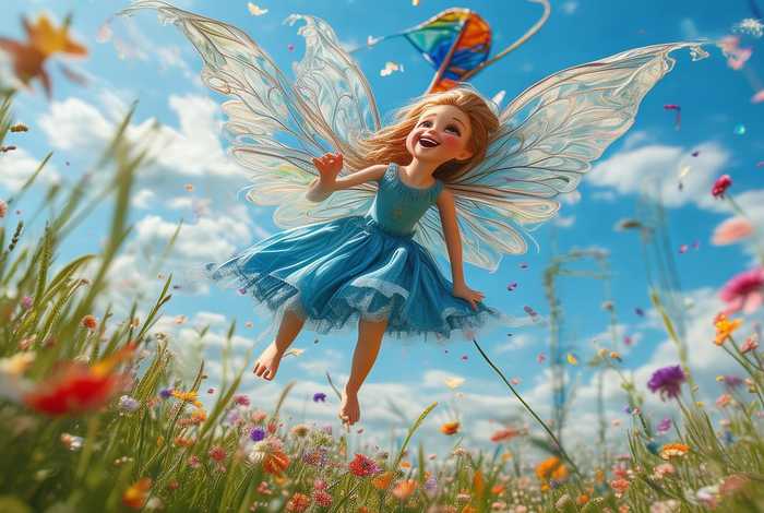 风筝生活快乐为关键词点评风筝仙女 风筝快乐的原因二年级