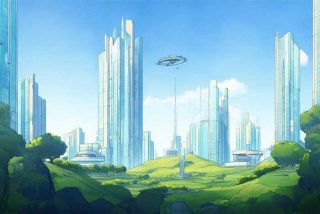 关于未来生活的画简单 - 关于未来生活的简笔画