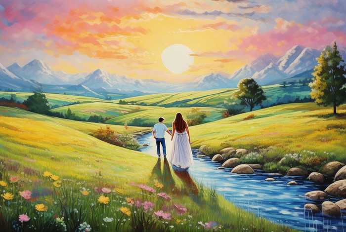 关于新生活的绘画；关于新生活的绘画图片