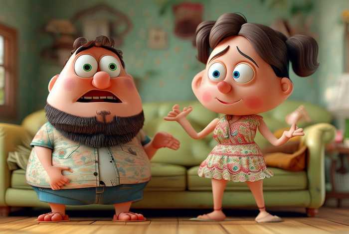 夫妻聊天动图 夫妻聊天动图搞笑