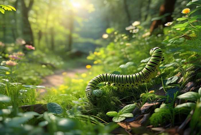 毛毛虫的生活习性绘画 毛毛虫的生活环境是什么样的 毛毛虫的生活习性绘画 毛毛虫的生活环境是什么样的