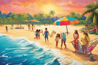 假期生活为主题的画；假期生活为主题的画怎么画