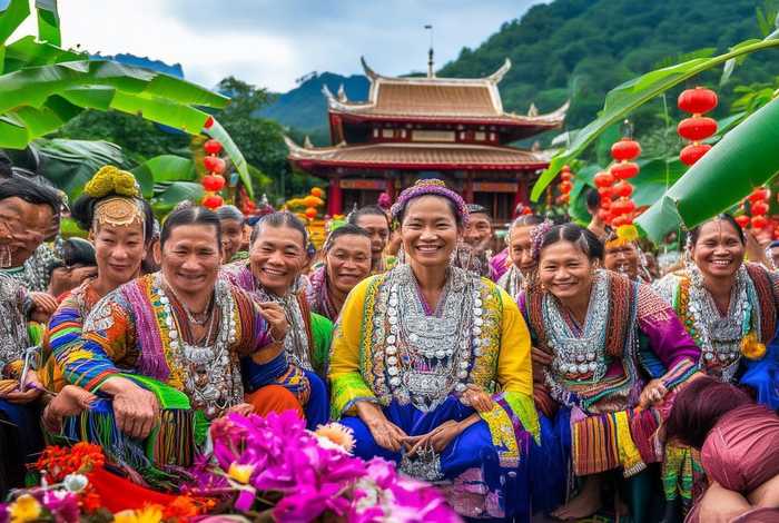 傣族的生活习俗简笔画 傣族的风俗和节日简笔画