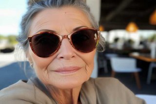 45岁女人生活照戴墨镜 - 45岁女人生活照戴墨镜好看吗