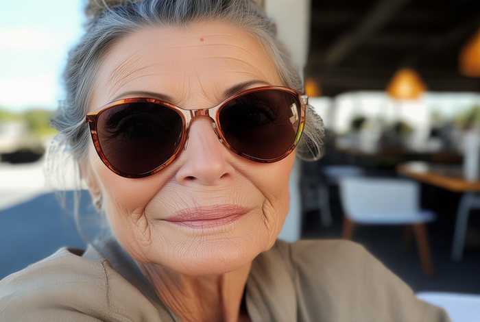 45岁女人生活照戴墨镜 - 45岁女人生活照戴墨镜好看吗