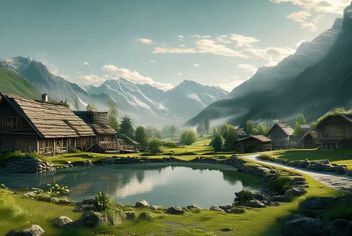 大山世外桃源生活；山里的世外桃源生活