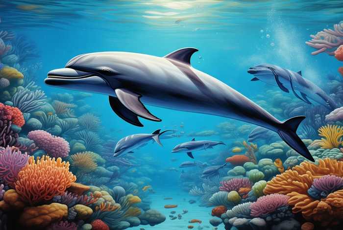 海豚的生活方式与生活环境的关系；海豚的生活方式与生活环境的关系图