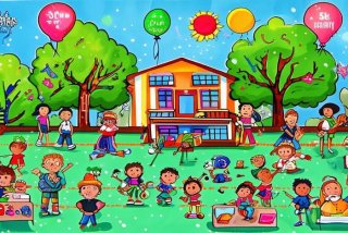 多彩的校园生活手抄报资料图片（多彩的校园生活手抄报资料图片四年级）