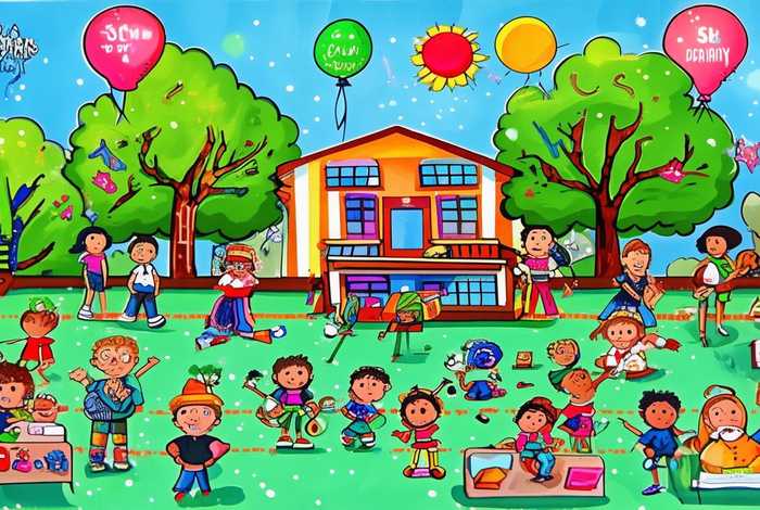 多彩的校园生活手抄报资料图片（多彩的校园生活手抄报资料图片四年级）