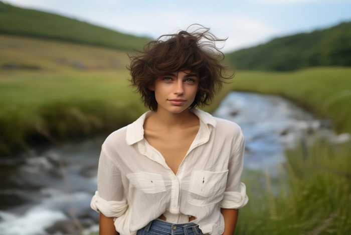 短发生活照户外 - 短发女孩 生活照