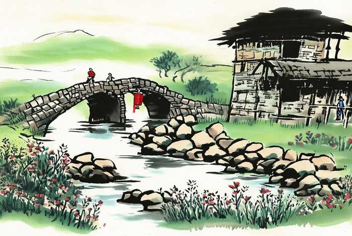 国画农村生活图片；国画农村生活图片欣赏