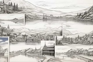 场景素描画大全（场景素描画大全图片）